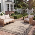 thumbnail image 4 of Safavieh Courtyard Brion Oriental Indoor/Outdoor Area Rug, Beige/Dark Beige, 5'3" x 7'7", 4 of 11