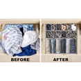 thumbnail image 3 of 4-Pack Drawer Organizer Set - Closet Dividers for Underwear, Socks, Bras, Scarves, Ties - Foldable Non-Woven Storage Boxes, Dark Gray, 3 of 8