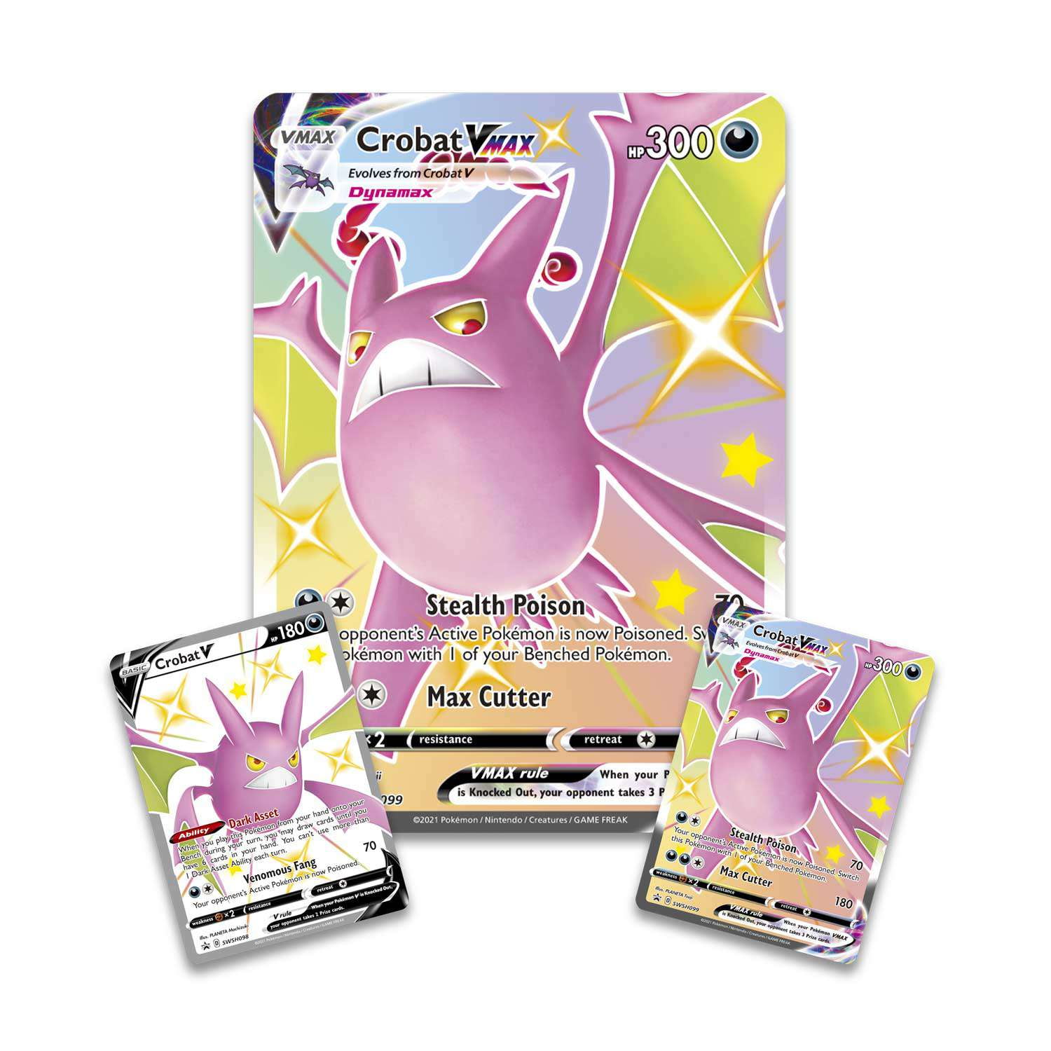 Free Shipping! Pokémon Shining Fates Shiny Crobat VMAX Free Shipping! Pokémon Shining Fates Shiny Crobat VMAX