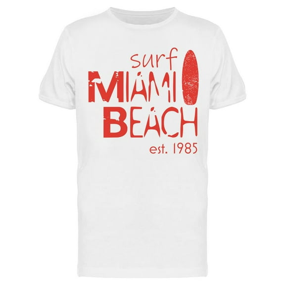 Surf Miami Beach  T-Shirt Men -Image by Shutterstock, Male XX-Large