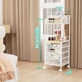 thumbnail image 4 of Makeup Organizer Storage Cart - Floor Skincare Make Up Storage with 4 Drawers, Rolling Makeup Cart Vanity Organizer Cosmetics Display Cases Holder for Skin Care Perfume Nail Polish, 4 of 10