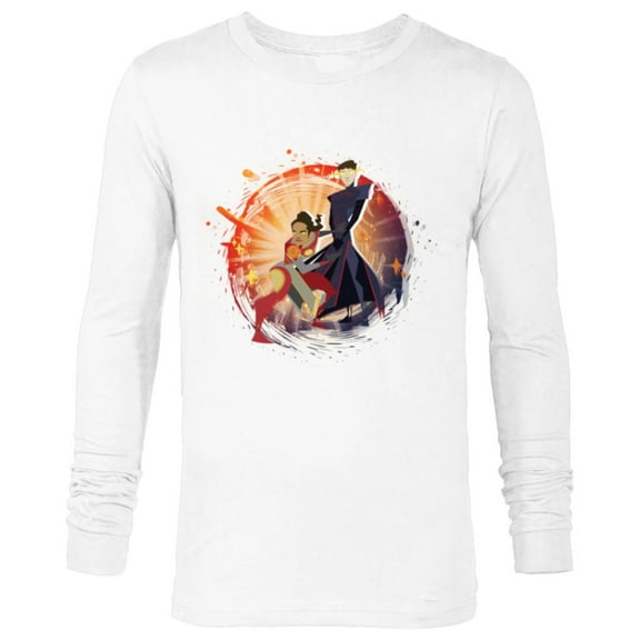 Marvel Eternals Stylized Cartoon Makkari and Druig - Long Sleeve T-Shirt for Men - Customized-White