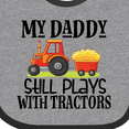 thumbnail image 4 of Inktastic Farming Daddy Plays with Tractors Boys or Girls Baby Bib, 4 of 4