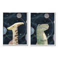 thumbnail image 4 of Stupell Industries Kids' Astronaut Dinosaurs Fantasy Planet Reptiles Deep Blue, 11 x 14, Design by Ziwei Li, 4 of 5