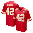 thumbnail image 1 of Rugby Maillot Brodé Chiefs 42 Steele Style Été Rugby Rouge Sportswear-S, 1 of 2