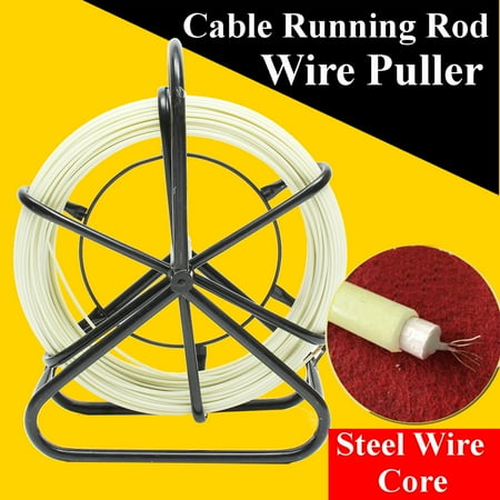 - 100M Fish Tape Fiberglass Wire Cable Running Rod Duct Rodder Puller 4.5mm