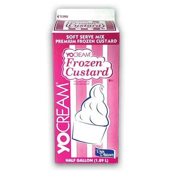 Yocream Custard, Vanilla Cream Soft Serve, 64 Ounce -- 6 per case.