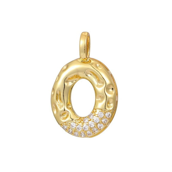 PAURO Initial Necklaces for Women A-Z Letter Gold Plated Stainless Steel Cubic Zirconia Personalized Statement Delicate Alphabet Snake Chain Charm Elegant Dainty Pendant Jewelry Gold Letter O