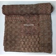 thumbnail image 2 of SambhavQuiltHub Cotton Brown patch Ajrakh Hippie Handmade King Size Kantha Quilt Bohemain Bedcover, 2 of 5