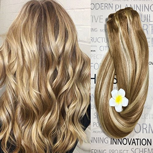 hair piece extensions clip in
