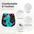 thumbnail image 6 of Lsque Rex Dinosaur With Sunglasses Printed Women's Running Shorts with Liner Pockets,Elastic Quick Dry Workout Athletic Gym Yoga Shorts,Womens High Waist Shorts-Large, 6 of 9