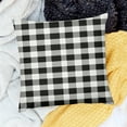 thumbnail image 2 of Autua Black &amp; White Pillowcase, Plaid Buffalo Plaid Trim Throwing Pillowcase Outdoor Farmhouse Modern Cushion Set Bedroom Home Sofa Decoration 18x18in, 2 of 5