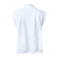 thumbnail image 7 of BODOAO Women’s Sleeveless Eyelet Lace Tank Top Scalloped Crop Vintage Tops Loose Fit Ruffle Trim Embroidered Hem Casual Mock Neck Summer Shirt for Work Beach Vacation Daily Wear Light Blue L, 7 of 7