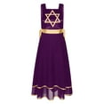 thumbnail image 1 of RUNQHUI Robe Tunique de Danse Sans Manches à Lacets Fendue pour Prière Religieuse Violet Foncé TTG/3TG, 1 of 7