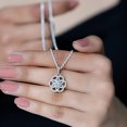 thumbnail image 6 of Rosec Jewels Lab Created Diamond Flower Pendant Necklace with Chain (EF-VS Quality), with Jewelry Box, 10K White Gold, 6 of 8