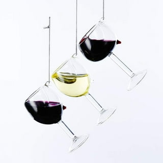 Kurt Adler Pride Glass Martini and Wine Ornaments 2 Assorted
