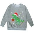 thumbnail image 4 of Boys Girls Christmas Sweatshirt Long Sleeve Casual Crewneck Funny Dinosaur Graphic Sweatshirts Kids Pullover Tops 3-14 Years, 4 of 4