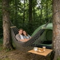thumbnail image 4 of Upgraded Double Camping Hammocks With Anti Tip Fringe Tassels Heavy Duty Canvas Outdoor Swings Bed For Backyard Patio Home Porch Portable Garden Hammocks S, 4 of 6