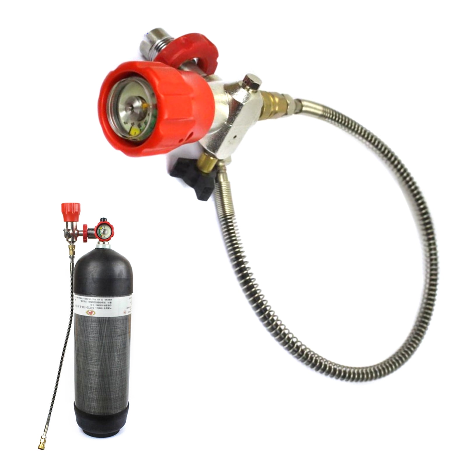 High Pressure Paintball PCP Scuba Diving Fill Station Tank Valve 4500psi w/ Hose 