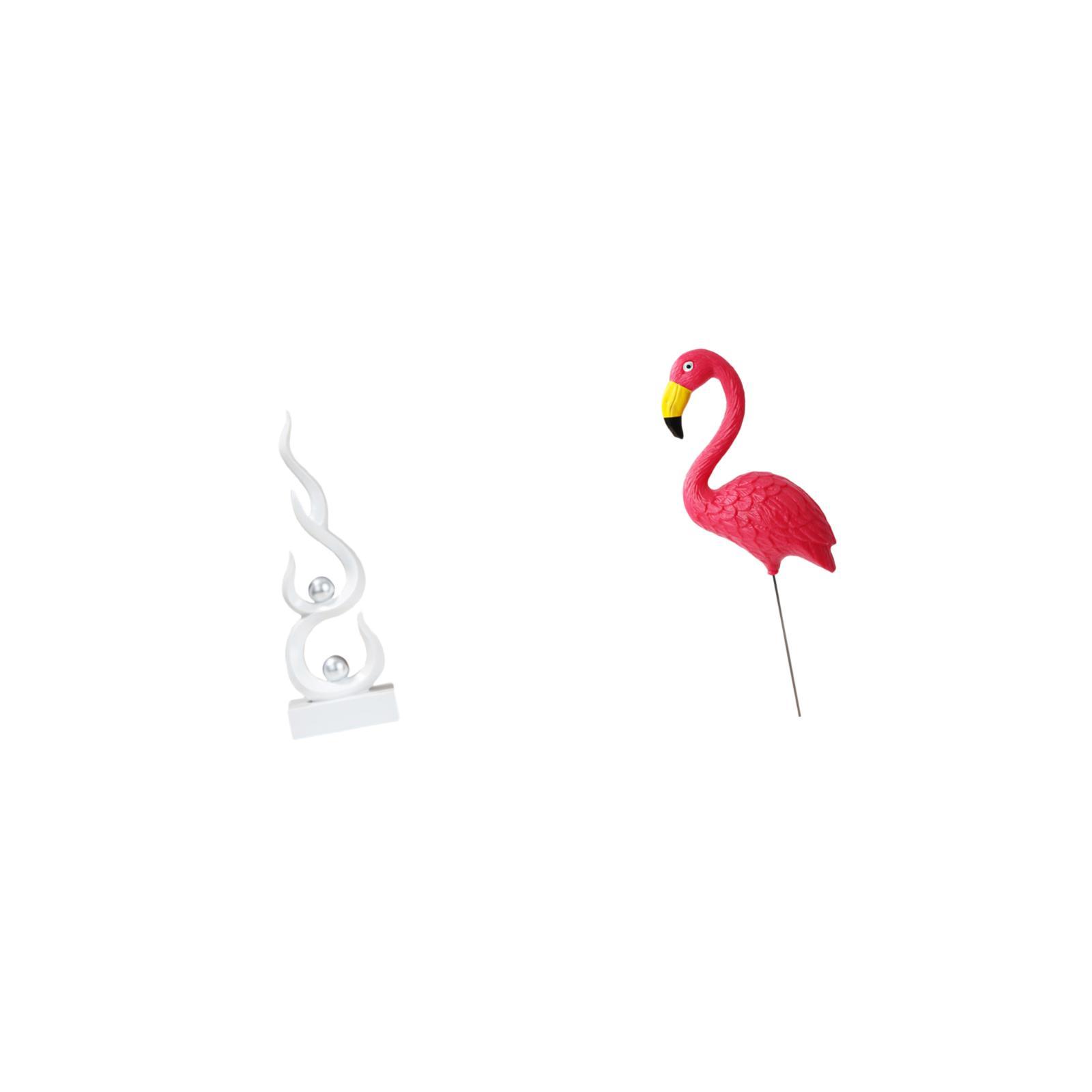 Abstract Art Statue Flamingo Garden Stake Ornament Resin Material for Yard Bookshelf Living Room