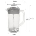 thumbnail image 6 of Joernso 1/2 Pcs Mixing Pitcher for Drinks 2000ml Sealed Water Bottle with Lid Translucent Adjustable Mixer Plunger Manual Juice Jug Beverage Blending Container for Juice Tea Milkshakes, 6 of 8