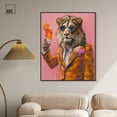 thumbnail image 3 of Lion Aperol Canvas Tiger Glam Wall Art by Art Remedy, Black Frame, 36" x 45", 3 of 7