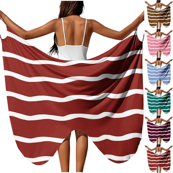 jobturf Plus Size Bathing Suit for Women Trendy Striped Beach Cover Ups Summer Dress Sleeveless Swimsuit Coverup Vacation Outfits S-5XL