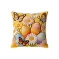 thumbnail image 3 of Fwttom Pillow Covers 18x18, Imitation Embroidery Easter Decorations Throw Pillow Covers, Short Lint Home Spring Decor for Bedroom Couch Cushion Cover, 3 of 7