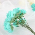 thumbnail image 6 of BalsaCircle 48 Turquoise Faux Roses 4" Artificial Foam Flowers Stems Wedding Centerpieces, 6 of 7