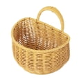 thumbnail image 2 of Imitation Rattan Woven Small Storage Baskets for Organizing, Wall Hanging Imitation Wicker Basket for over Toilet Storage Shelf, Home Decor, Living Room, 2 of 6