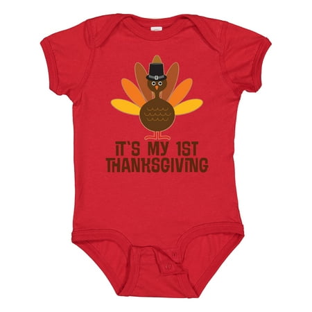 

Inktastic My 1st Thanksgiving Turkey Gift Baby Boy or Baby Girl Bodysuit