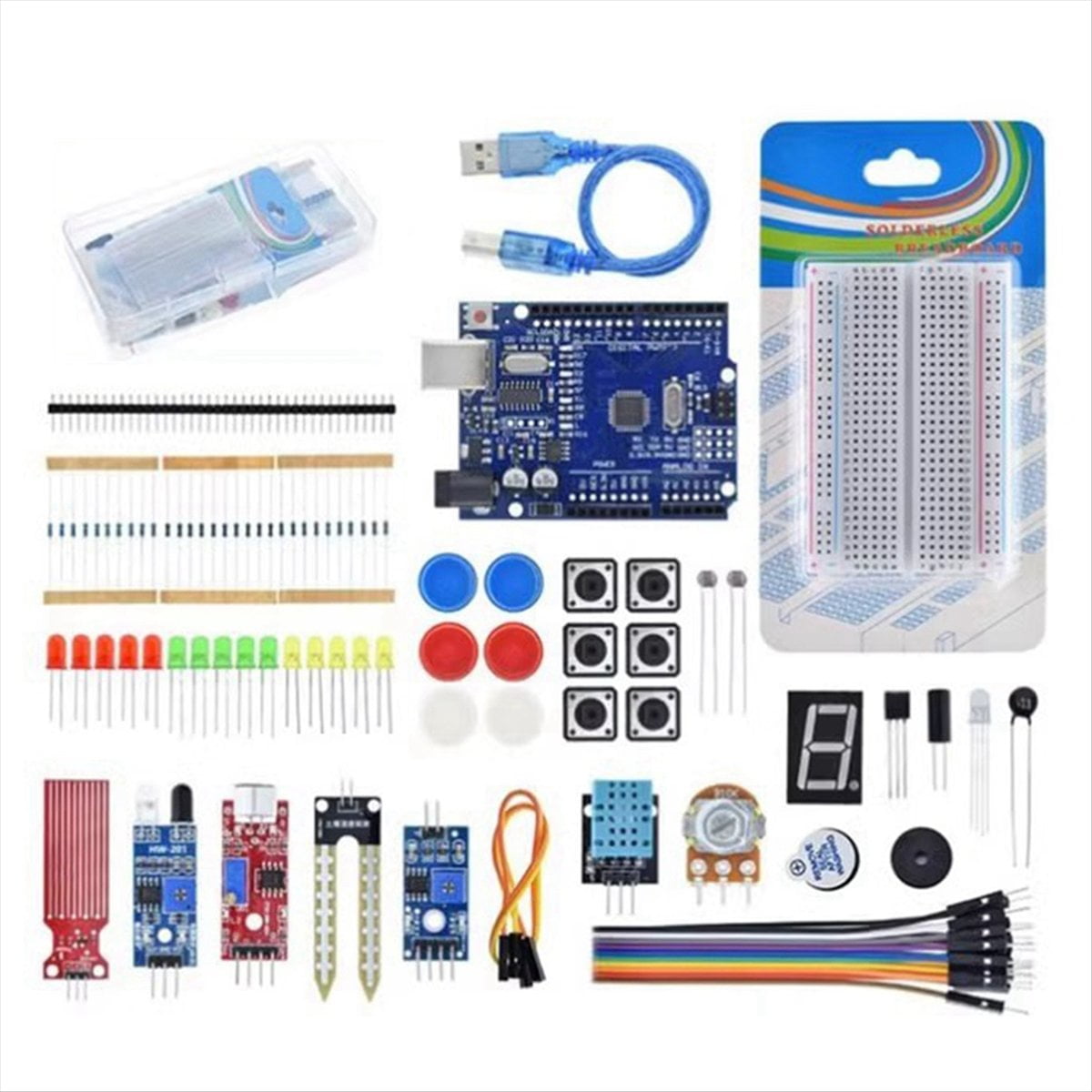 Para R3 Placa de Desarrollo, Kit de 400 Orificios, Interruptor, Sensor ...