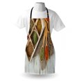 thumbnail image 4 of Spice Apron, Shot of Spices Assortment in Wooden Spoons and Box Cultural Food, Unisex Kitchen Bib with Adjustable Neck for Cooking Gardening, Adult Size, Multicolor, by Ambesonne, 4 of 4