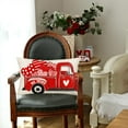 thumbnail image 3 of Valentines Day Lumbar Pillow Cover 12x20 Inch Be Mine Red Truck Love Hearts Lip Decorations Valentine Farmhouse Home Decor Throw Pillows Cushion Case for Sofa Couch Bedroom, 3 of 6