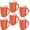 Orange, variant on Porcelain Mug Set, 16 Ounces Cup for , Latte, Mocha, Hot , Set of 6, Yellow