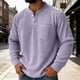 thumbnail image 1 of pstuiky mangas largas para hombre, Camiseta informal de manga larga con botones y cuello alto de color liso para hombre tops de invierno para hombre xl, 1 of 8