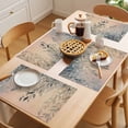 thumbnail image 5 of Watercolor Leaves Placemats Set of 8 Farmhouse Spring Pastoral Vines Place Mats Indoor Wipeable Table Mats Washable Cloth Dining Table Placemats for Kitchen Holiday Party Home Decor 13x19 Inch, 5 of 9