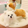 Real Life Pomeranian Husky Labrador Corgi Plush Toy Dog Animals Soft ...