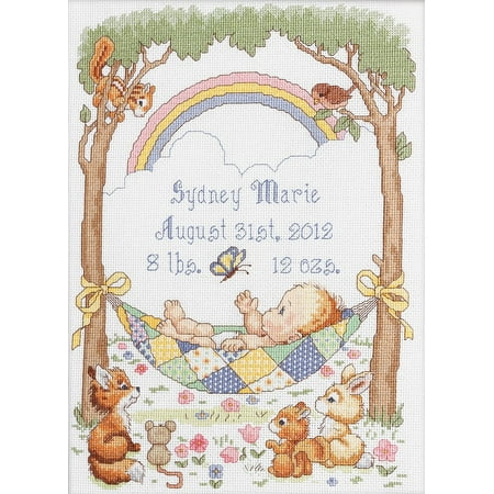 Sampler Counted Cross Stitch Leaflet - Our Little Blessing Birth Record Counted Cross Stitch Kit, 10