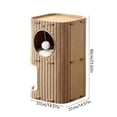 thumbnail image 3 of Daiosportswear 2-Story Indoor House, Cozy Bed Condo with Washable Mats, Polyester, 37x37x60in, Multi-Cat Hideaway Tunnel, Play & Rest Area, Pet Furniture, Nap Spot, 3 of 6