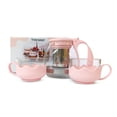 thumbnail image 1 of Tresso Set de tetera de vidrio de 700ml con dos tazas de 150ml cada una, color rosa, 1 of 1