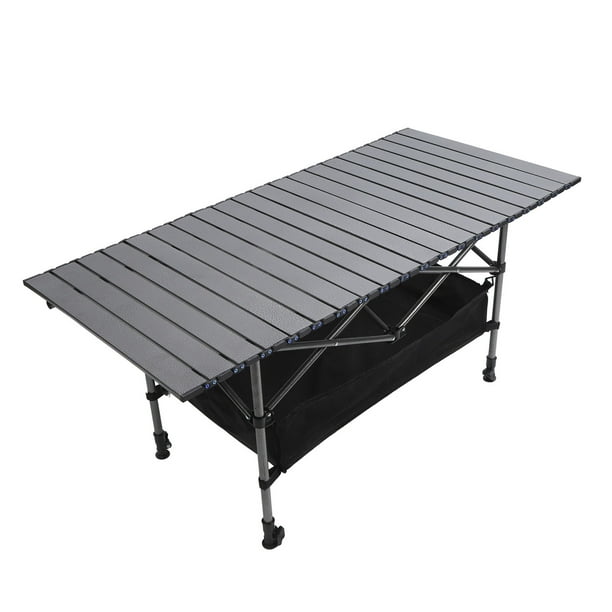 Mesa Plegable Al Aire Libre, Acero Al CarbroBariencia Simple de Mesa Compacta Plegable Al Aire Libre para El Hogar