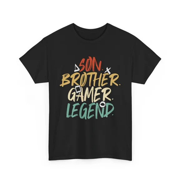 T-Shirt Unisexe Gamer Drôle Jeu Vidéo Fils Frère Gamer Légende Équipement Joueur G00362, jusqu'à Taille 5TG