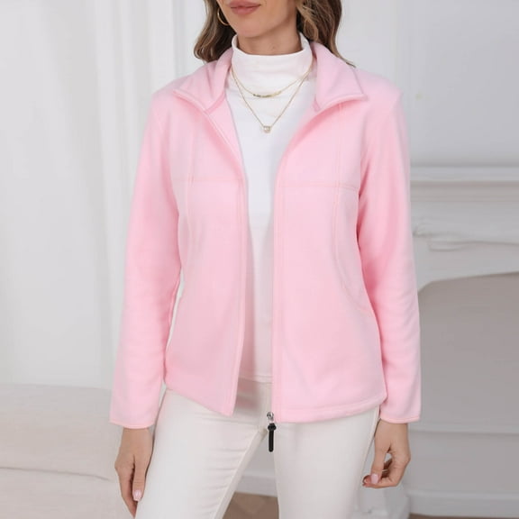 Ailaofu Women's Classic-Fit Full-Zip Polar Soft Fleece Jacket