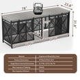 thumbnail image 5 of Fowroa 78" Woodend Dog Crate Furniture，Large kennel Heavy Duty 2-Door for Dogs with Divider, 5 of 5