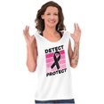 thumbnail image 4 of Detect Protect Breast Cancer Aware Womens Plus Size Graphic Tank Top Brisco Brands 2X, 4 of 5