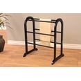 thumbnail image 4 of Cherry Finish Wooden Quilt Rack, Home Decor & Bedding Storage Organizer, 4 of 7