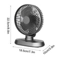 thumbnail image 5 of Outoloxit 3-in-1 USB Desk Fan with Oscillating Head, Silent Operation, Rechargeable Battery, 3 Speed Settings for Office and Home Use, 5 of 7