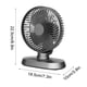 thumbnail image 3 of Ventilador de Escritorio USB | Ventilador Silencioso 3 en 1 con Recirculación, Cabezal Giratorio Oscilante, 3 Velocidades Ajustables, Portátil para Oficina o Hogar, Recargable USB Tipo-C, Gran Flujo, 3 of 5