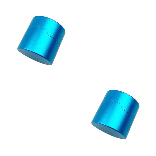Sidaley Pool Cue Chalk Holder Organizer Round Case Easy to Metal Carrier Shape Use 2piezas Azul